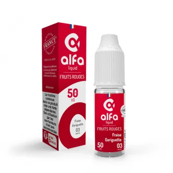 Alfaliquid — Fraise Gariguette 50/50 Fruits Rouges Alfaliquid 10ml 03mg