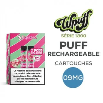 Liquideo — Pack de 2 Pods Wpuff Pod 2ml 0.9% Liquideo