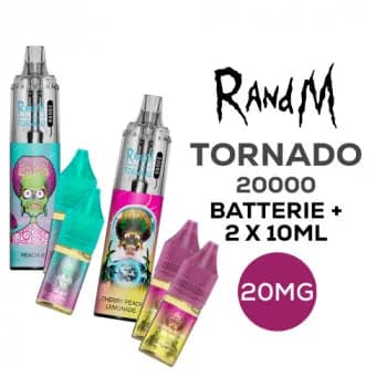 20mg) — Puff Rechargeable Tornado RANDM 20000 Mars (2 x 10ml 20mg)