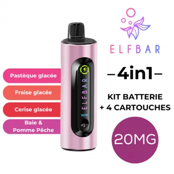 Elf Bar — Kit 4en1 ELFBAR Édition Fruits Rouges 20mg