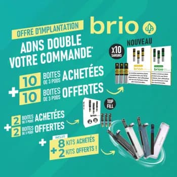 20mg) — Offre d'implantation Brio de Da One : Batteries + prods 1mL - 20mg