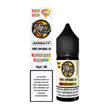 10ml — Frozen Exotic Mango On Ice Nic Salt BarSaltz Ruthless 10mL