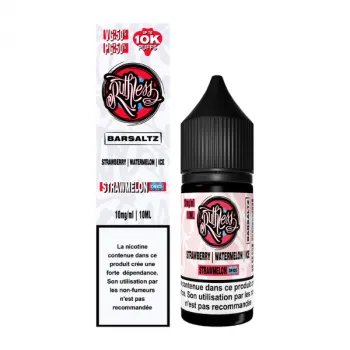10ml — Strawmelon On Ice Nic Salt BarSaltz Ruthless 10mL