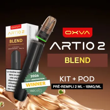 Oxva — Kit Artio 2 + Pod 2ml 18mg Blend Black Leather Oxva