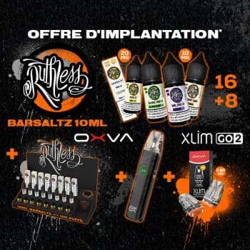 Oxva — Pack d'Implantation Ruthless X OXVA (+ Testing Station offerte)