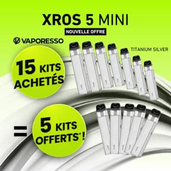 Vaporesso — Offre Kit Xros 5 Mini Titanium Silver Vaporesso