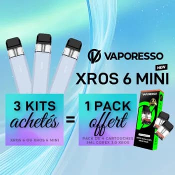 Offre Kit XROS 6 Mini Jelly Blue Vaporesso