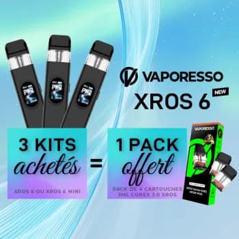 Offre Kit XROS 6 Cosmic Black Vaporesso