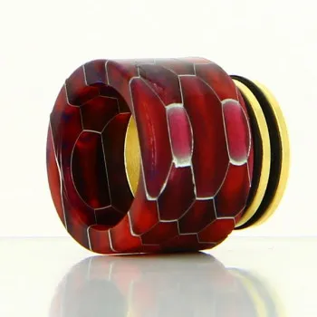 TFV12 — Drip Tip 810 Epoxy Resin Snake Pattern Gold Base TFV8 / TFV12