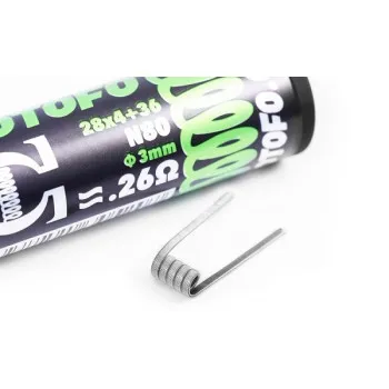 Pack de 10 Coils Quad Core Fused Clapton Ni80 (28x4+36) Wotofo