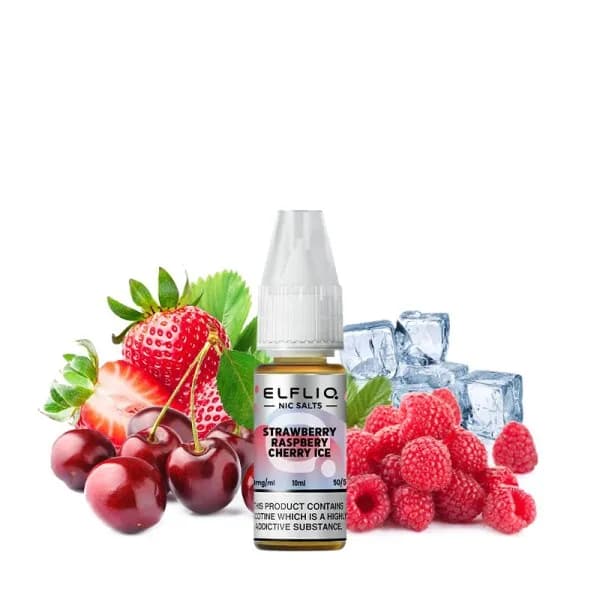 Strawberry Raspberry Cherry Ice Nic Salt 10ml - Elfliq by Elf Bar