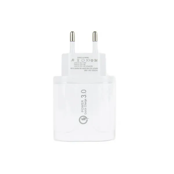 [Echantillon] Adaptateur Secteur/USB 4 port 3,1A 5V Fast Charge 3.0 - BK385 (Blanc)