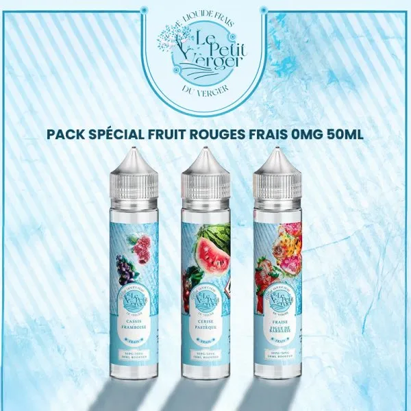 Pack Spécial Fruit Rouges Frais 0mg 50ml (3pcs) - Le Petit Verger by Savourea
