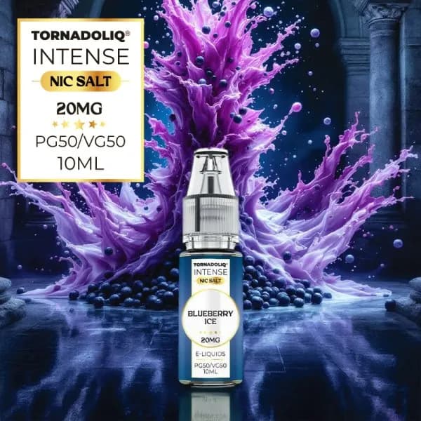 Blueberry Ice Nic Salts 20mg 10ml - Intense by Tornadoliq