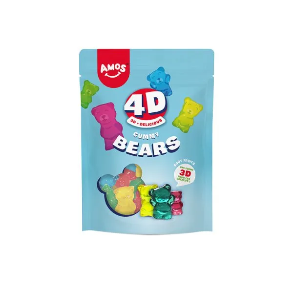 Bonbons Gummy Bears 4D 120g - Amos