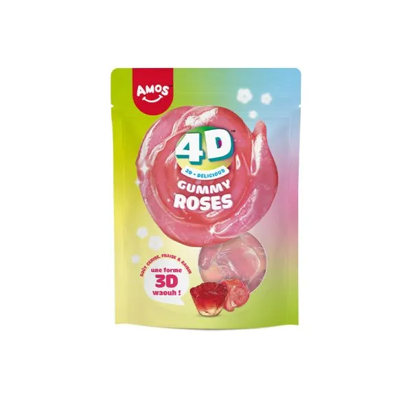 Bonbons Gummy Roses 4D 120g - Amos