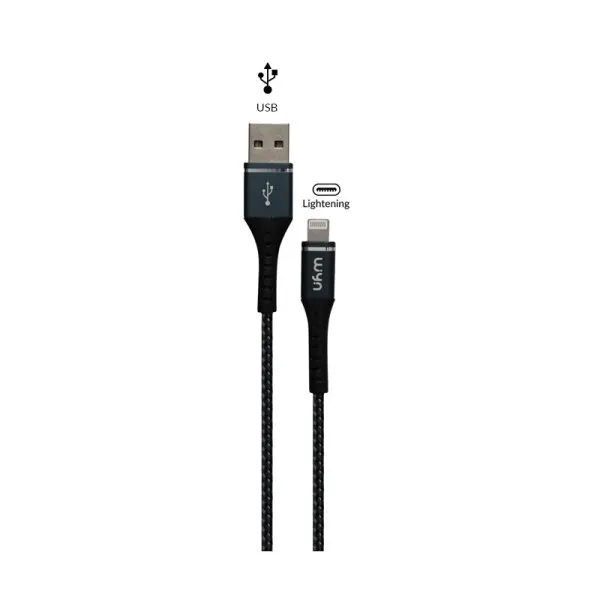 Câble de Charge renforcé TYPE-A vers Lightning 1m (1pc) - WYN Access