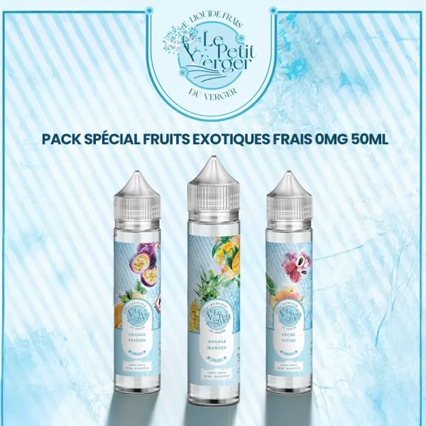 Pack Spécial Fruits Exotiques Frais 0mg 50ml (3pcs) - Le Petit Verger by Savourea