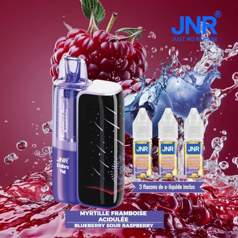 Puff Stellarc 50K Myrtille Framboise Acidulée 3x10ml 20mg - JNR